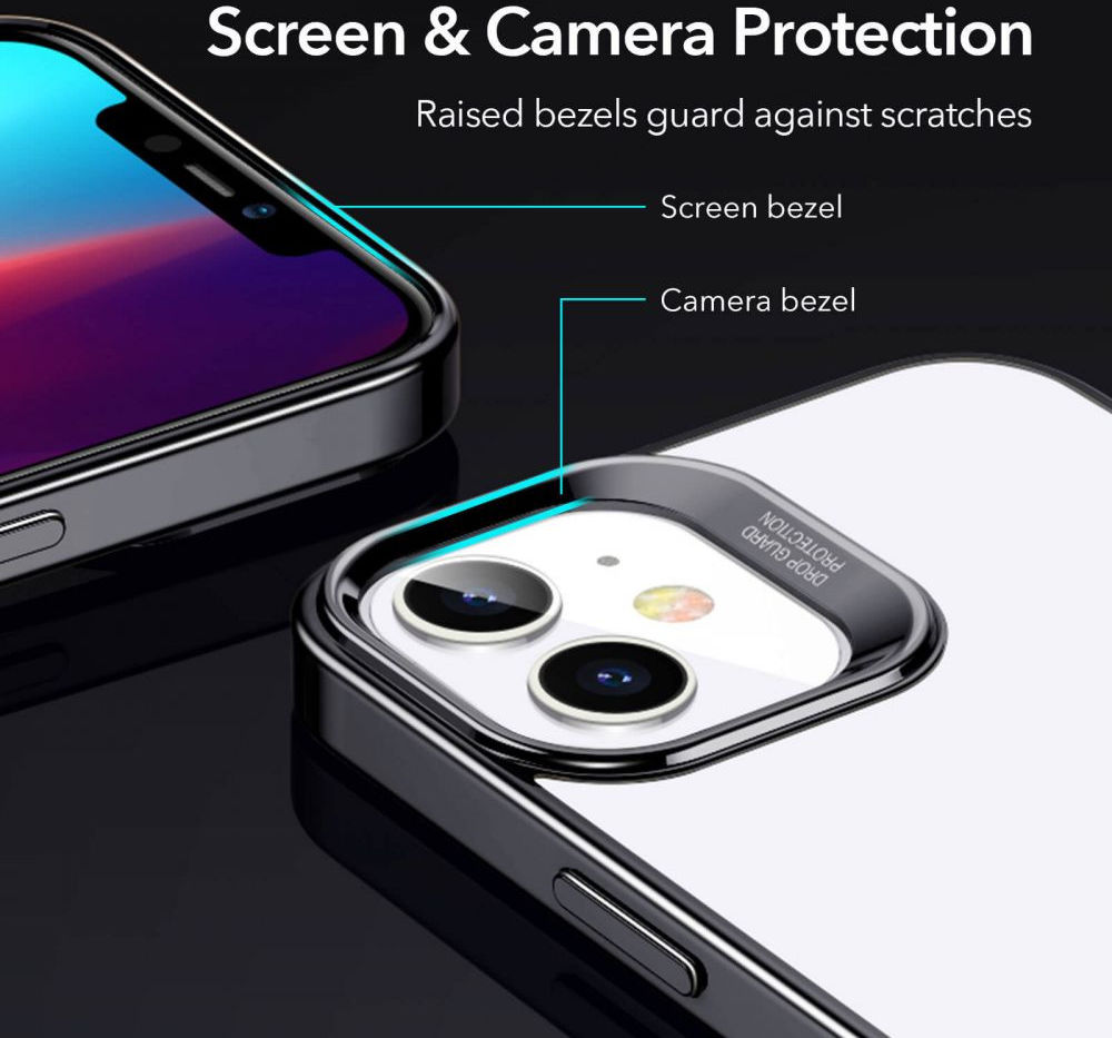 ESR Halo Apple iPhone 12 Mini Hoesje Transparant Zwart afbeelding 7
