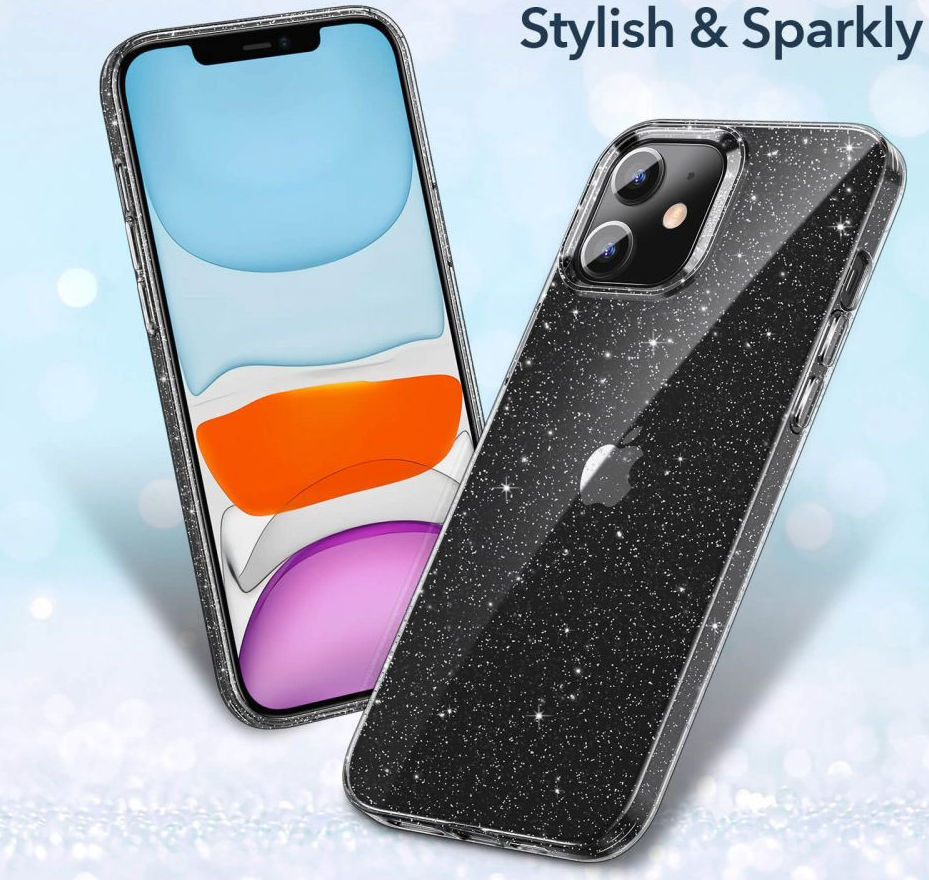 ESR Shimmer Apple iPhone 12 / 12 Pro Hoesje Transparant Glitter afbeelding 8