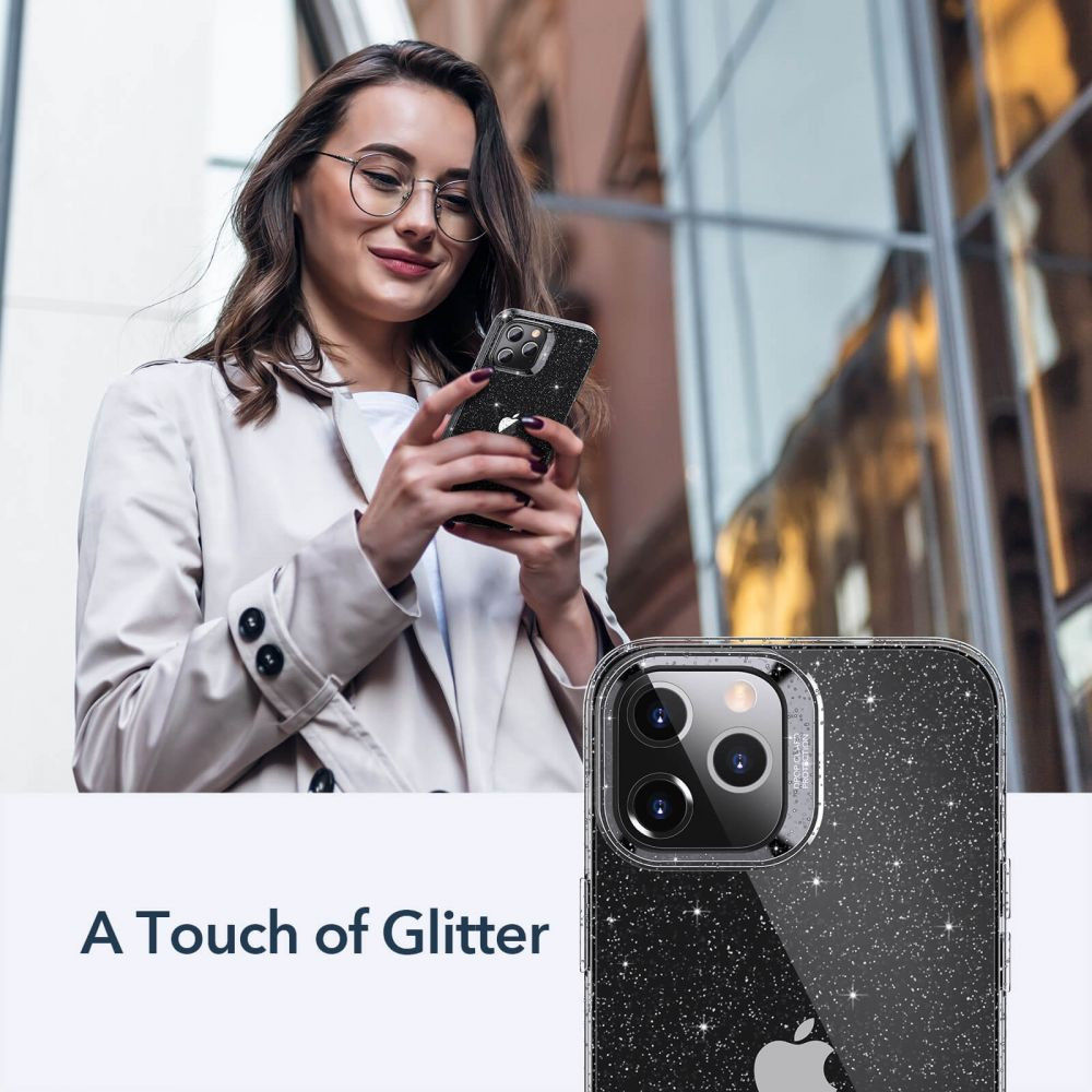 ESR Shimmer Apple iPhone 12 / 12 Pro Hoesje Transparant Glitter afbeelding 10