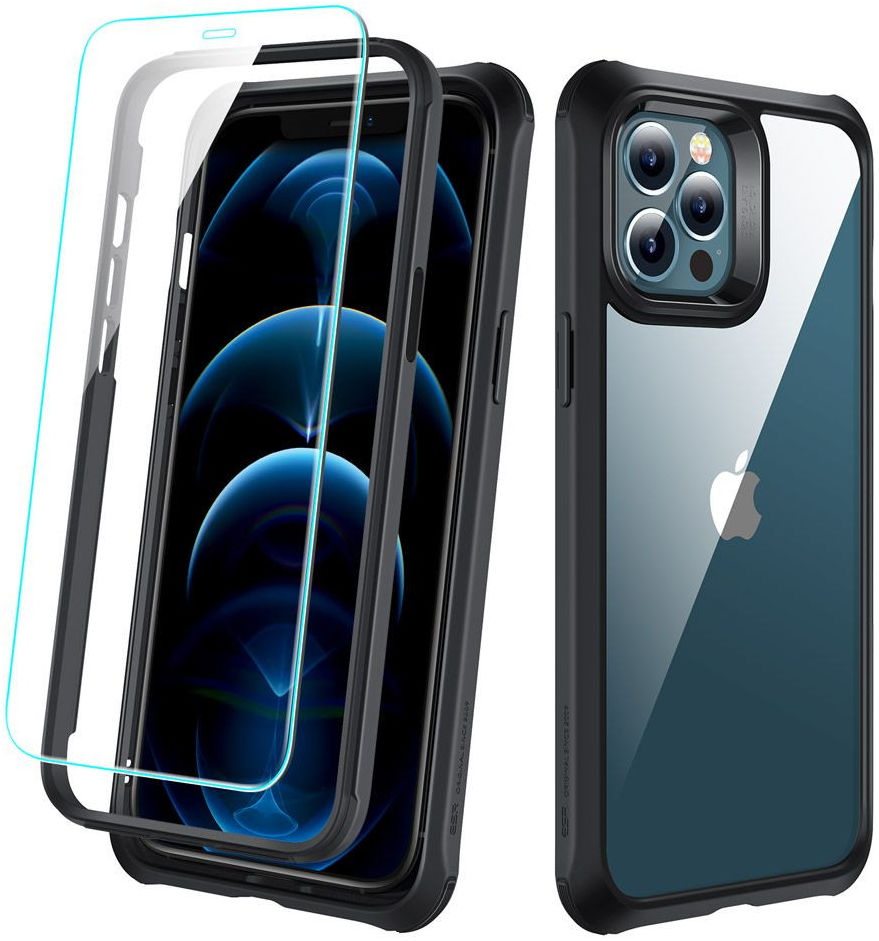ESR Alliance Tough Apple iPhone 12 / 12 Pro Hoesje Transparant Zwart afbeelding 1