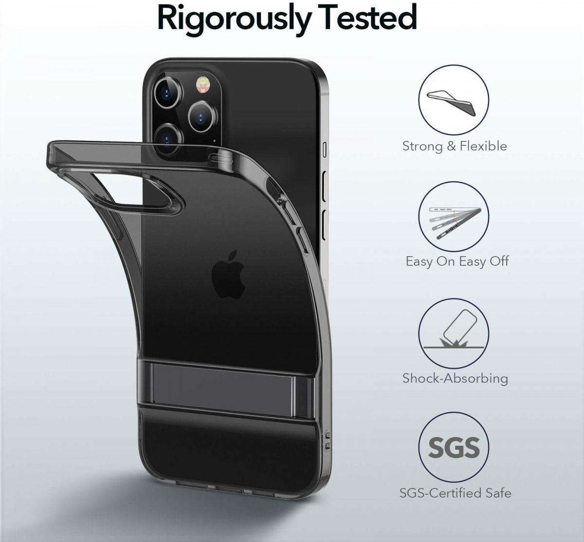 ESR Air Shield Boost iPhone 12 Pro Max Hoesje Kickstand Transparant