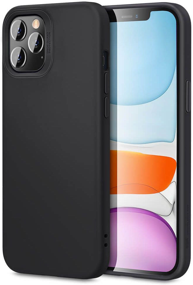 ESR Cloud Apple iPhone 12 Pro Max Hoesje Siliconen Back Cover Zwart afbeelding 1