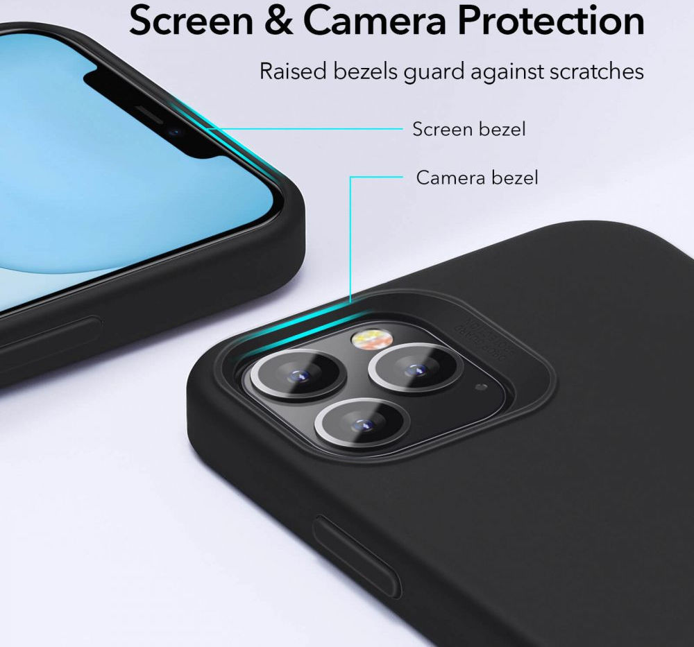 ESR Cloud Apple iPhone 12 Pro Max Hoesje Siliconen Back Cover Zwart afbeelding 8