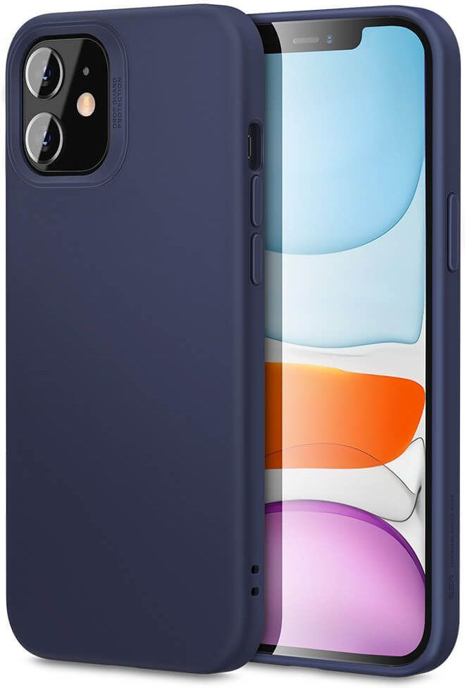 ESR Cloud Apple iPhone 12 Mini Hoesje Siliconen Back Cover Blauw afbeelding 1