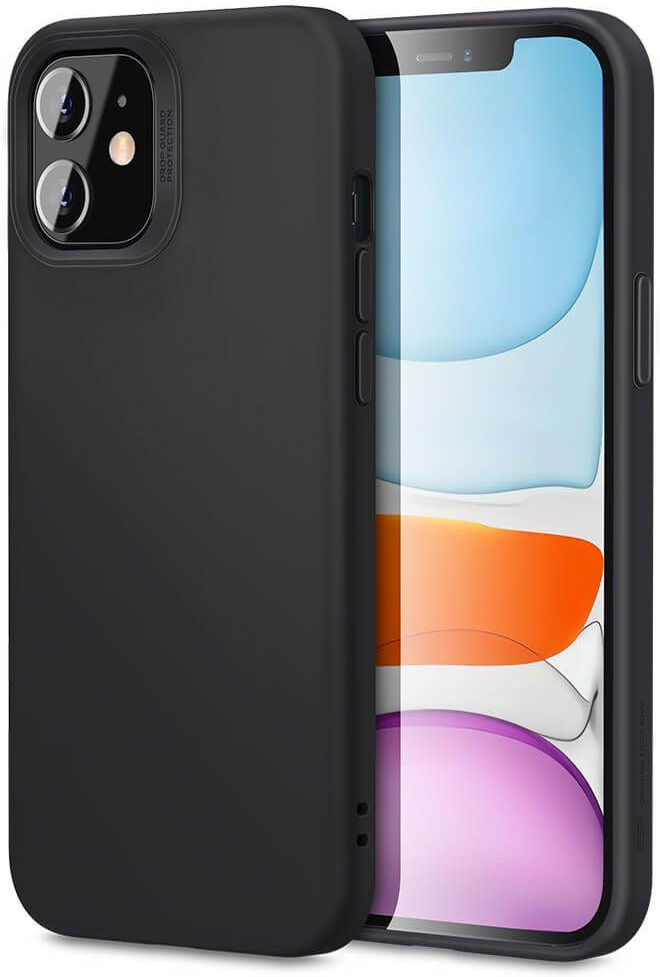 ESR Cloud Apple iPhone 12 Mini Hoesje Siliconen Back Cover Zwart afbeelding 1