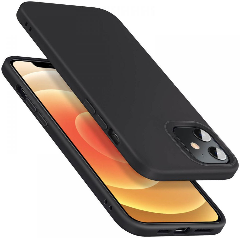 ESR Cloud Apple iPhone 12 Mini Hoesje Siliconen Back Cover Zwart afbeelding 4