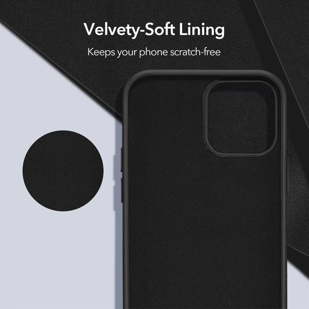 ESR Cloud Apple iPhone 12 Mini Hoesje Siliconen Back Cover Zwart afbeelding 6