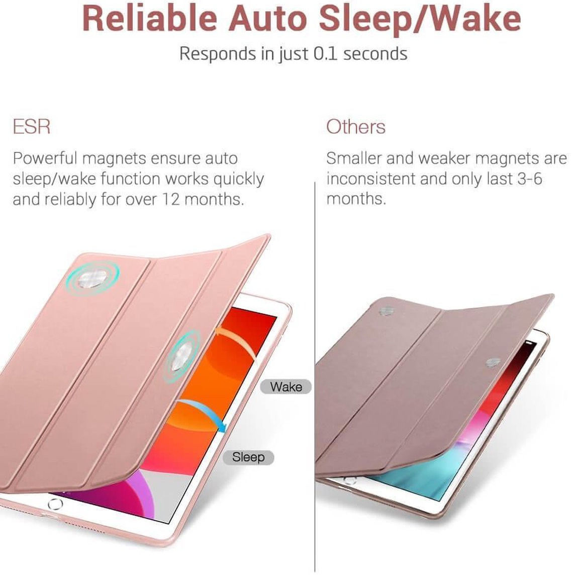 ESR Rebound Book Case Apple iPad 10.2 2019 / 2020 / 2021 Hoes Roze afbeelding 6