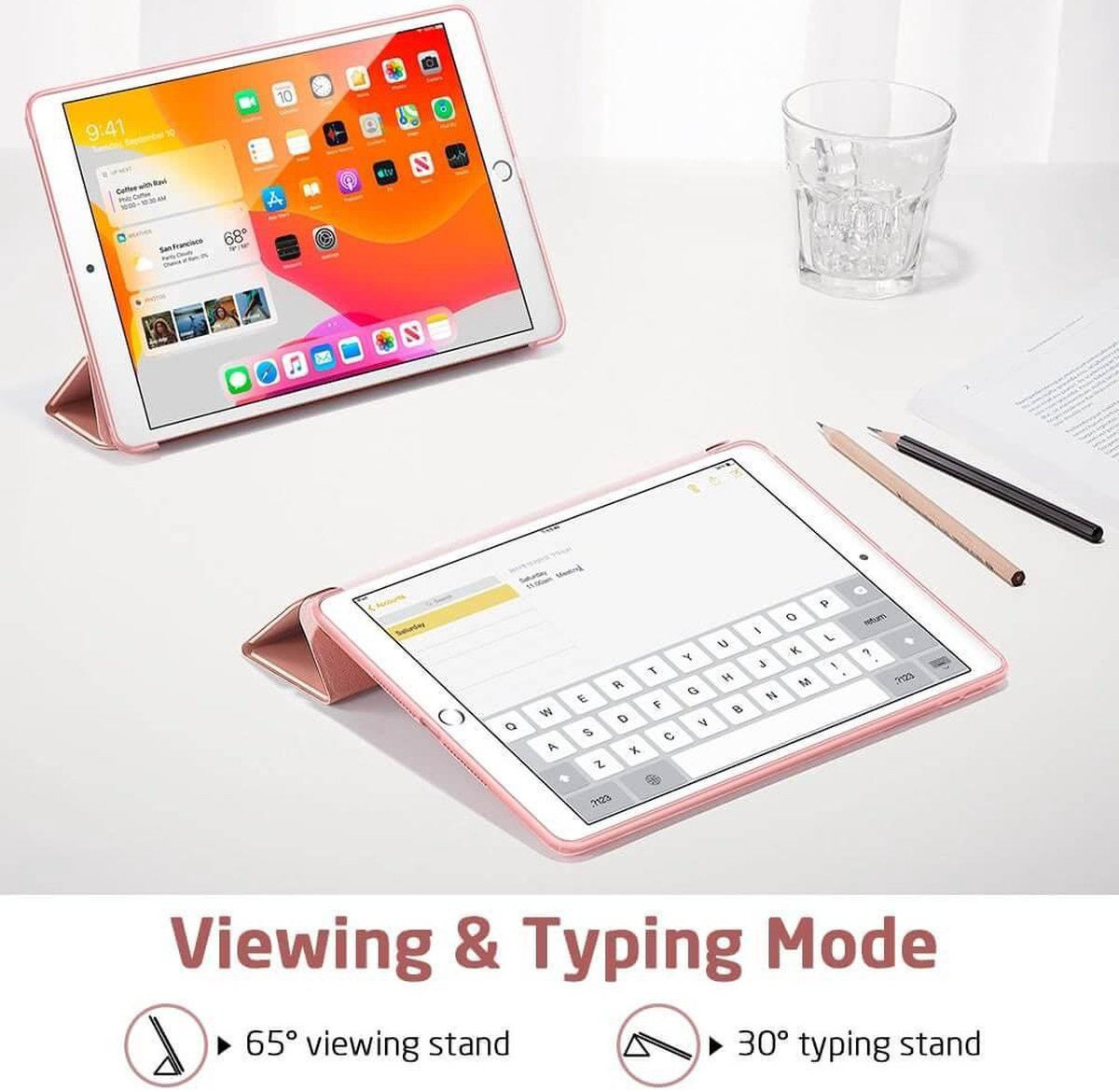 ESR Rebound Book Case Apple iPad 10.2 2019 / 2020 / 2021 Hoes Roze afbeelding 8