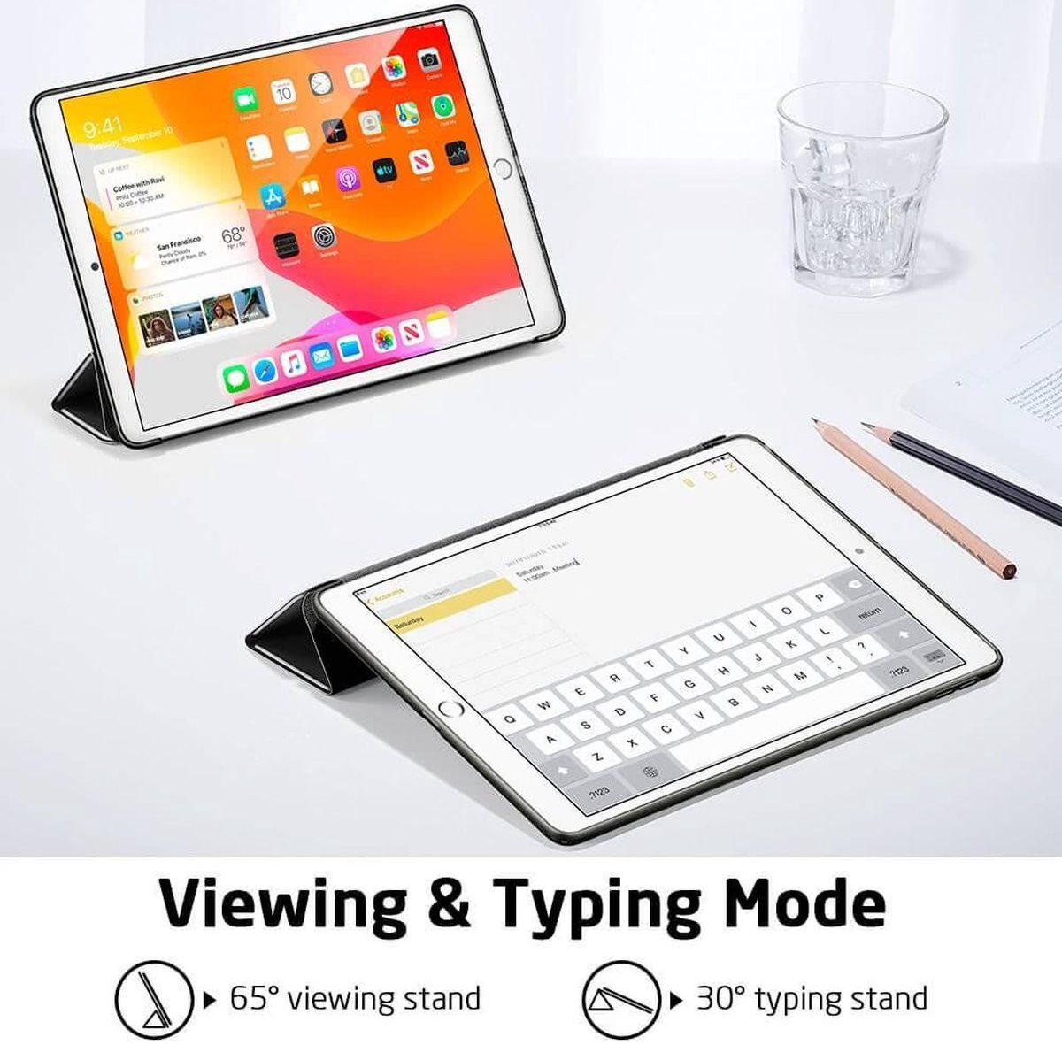 ESR Rebound Book Case Apple iPad 10.2 2019/2020/2021 Hoes Zwart afbeelding 7