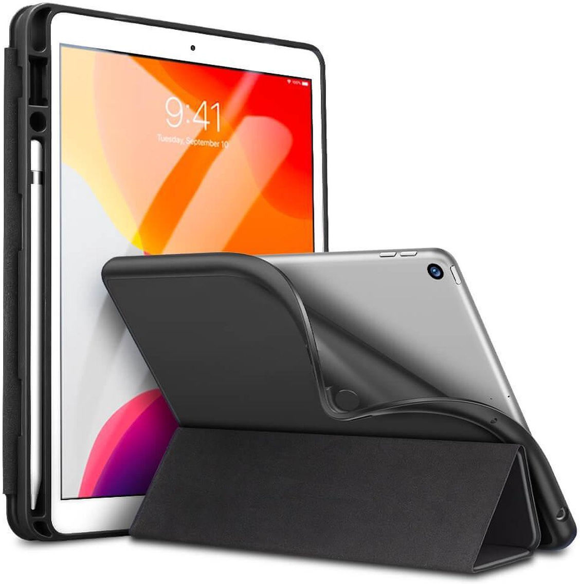 ESR Rebound Pencil Book Case Apple iPad 10.2 2019 / 2020 Hoes Zwart afbeelding 2