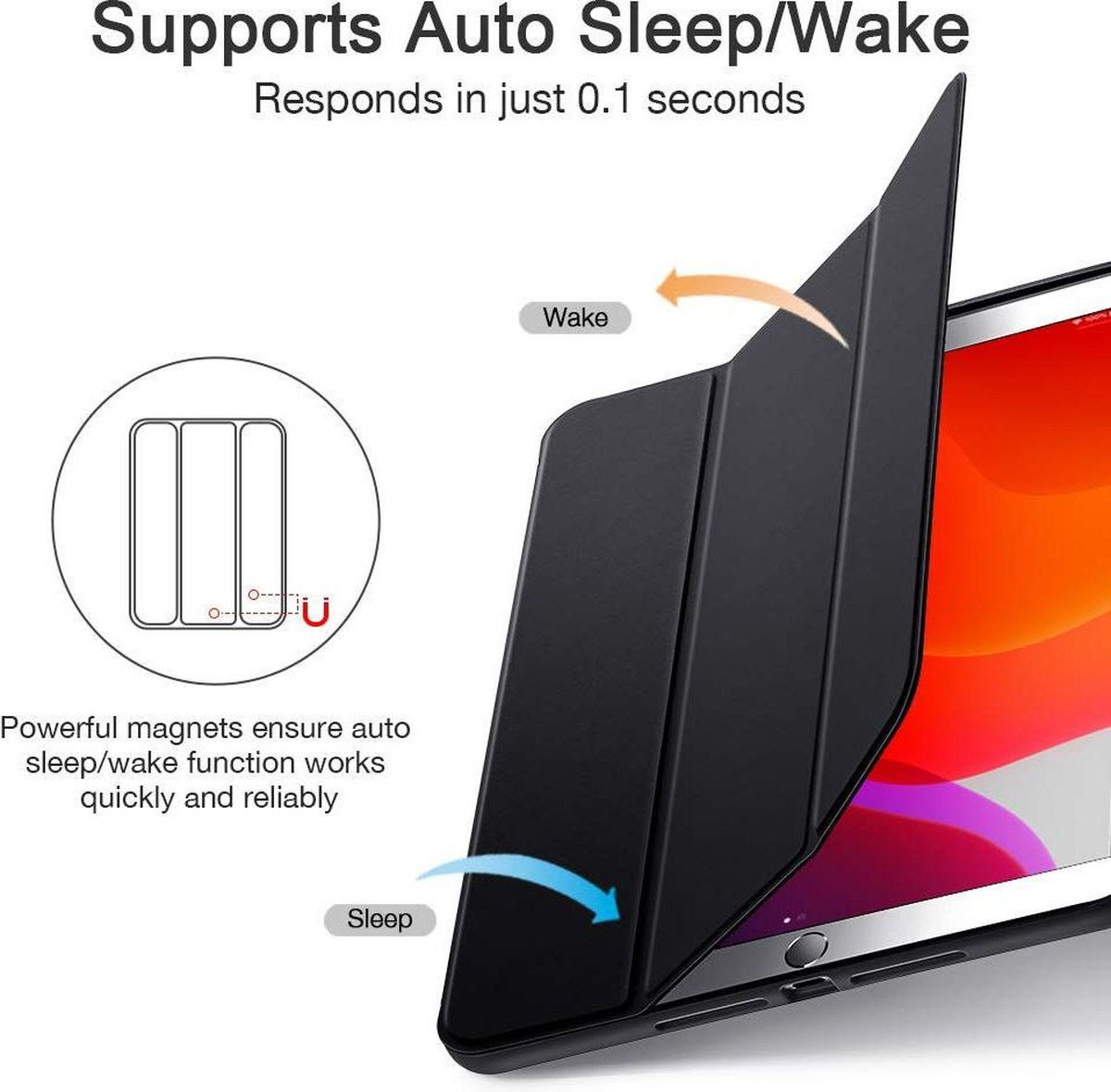 ESR Rebound Pencil Book Case Apple iPad 10.2 2019 / 2020 Hoes Zwart afbeelding 8