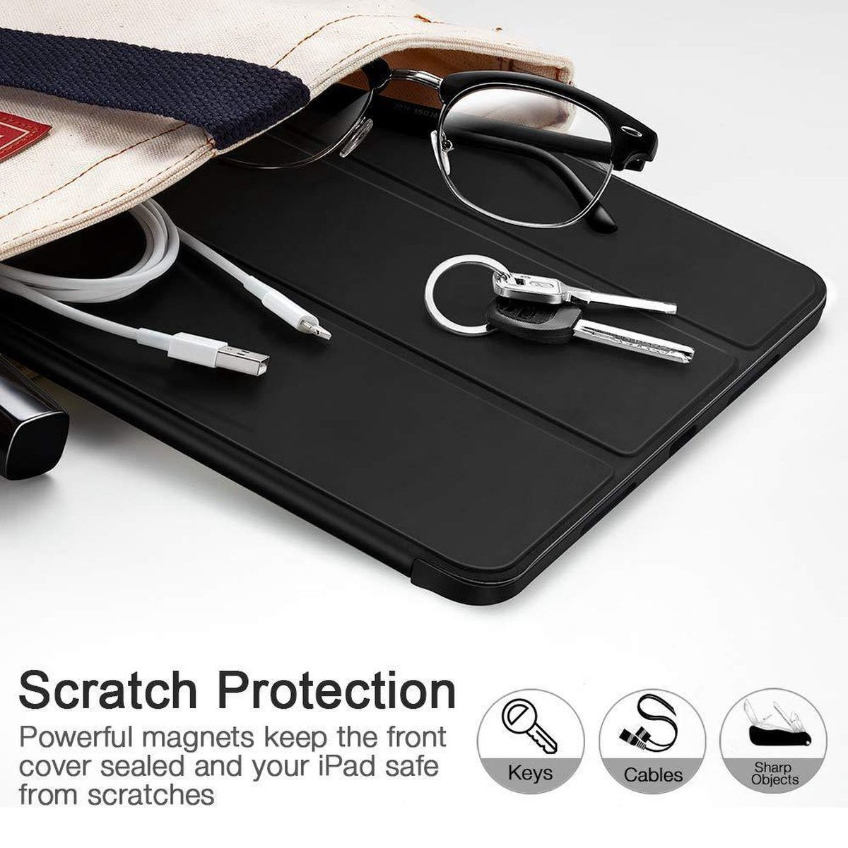 ESR Rebound Pencil Book Case Apple iPad 10.2 2019 / 2020 Hoes Zwart afbeelding 9