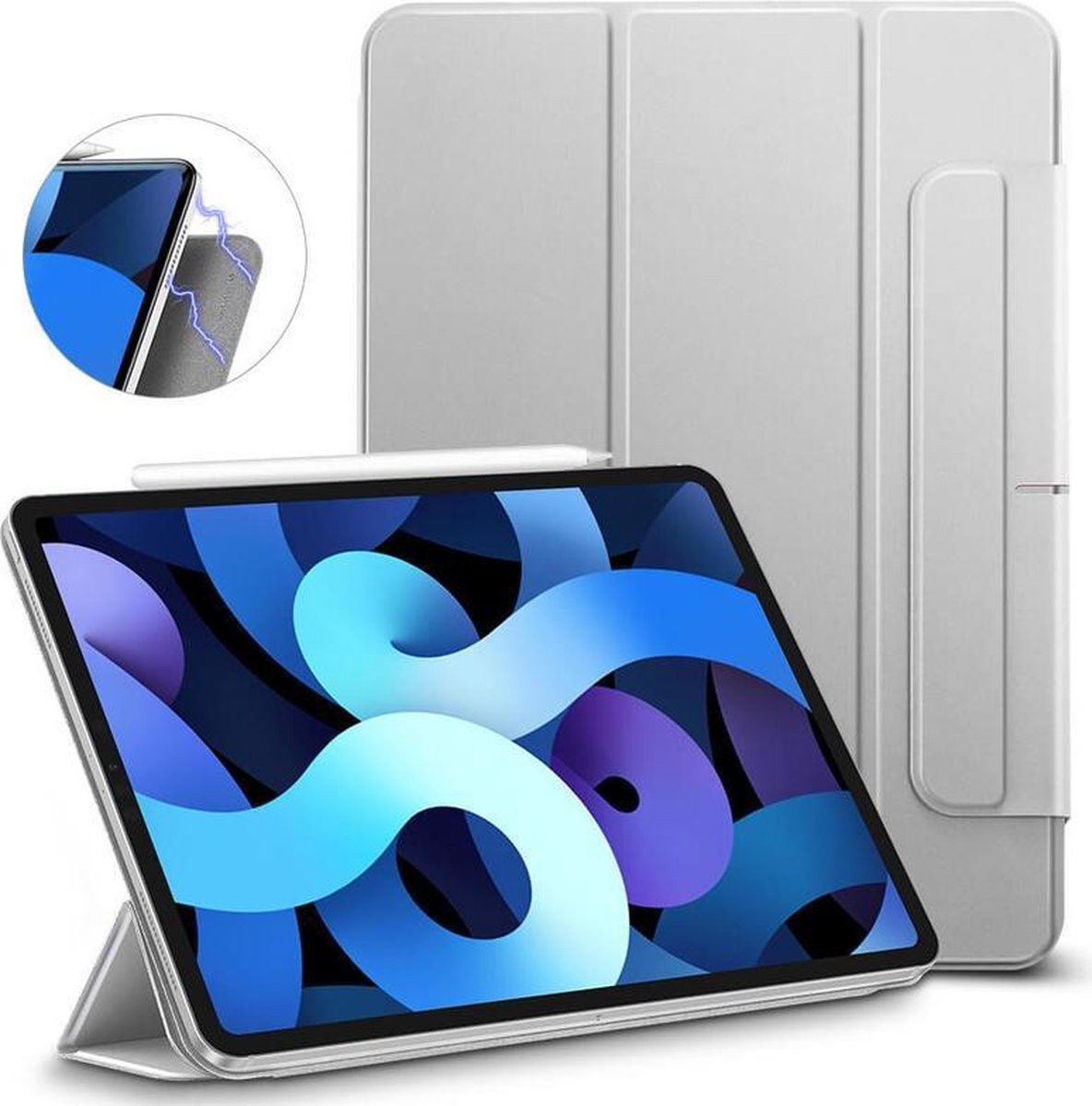 ESR Rebound Magnetic Apple iPad Air 2020 / 2022 Hoes Tri-Fold Grijs afbeelding 1
