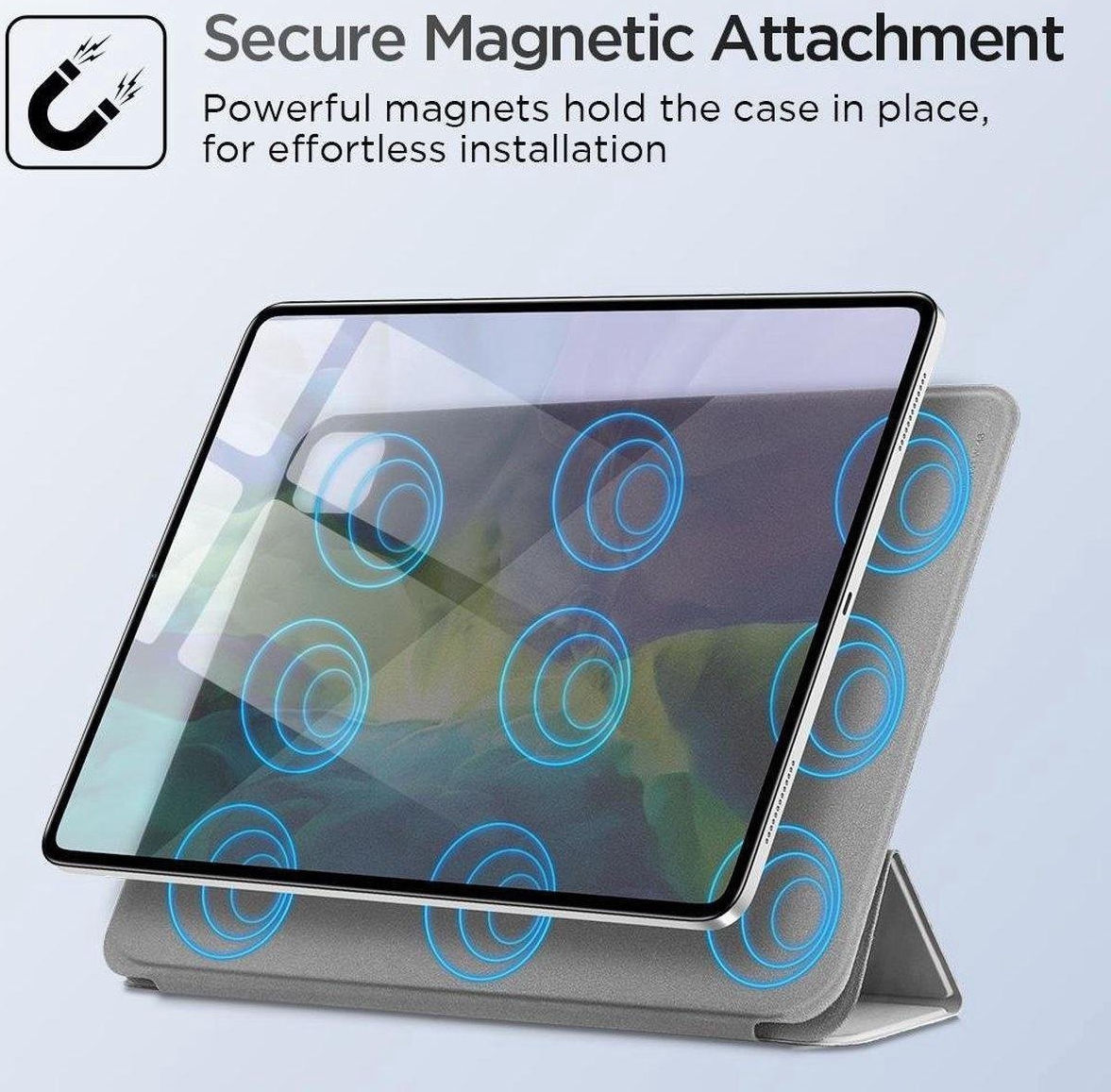 ESR Rebound Magnetic Apple iPad Air 2020 / 2022 Hoes Tri-Fold Grijs afbeelding 6