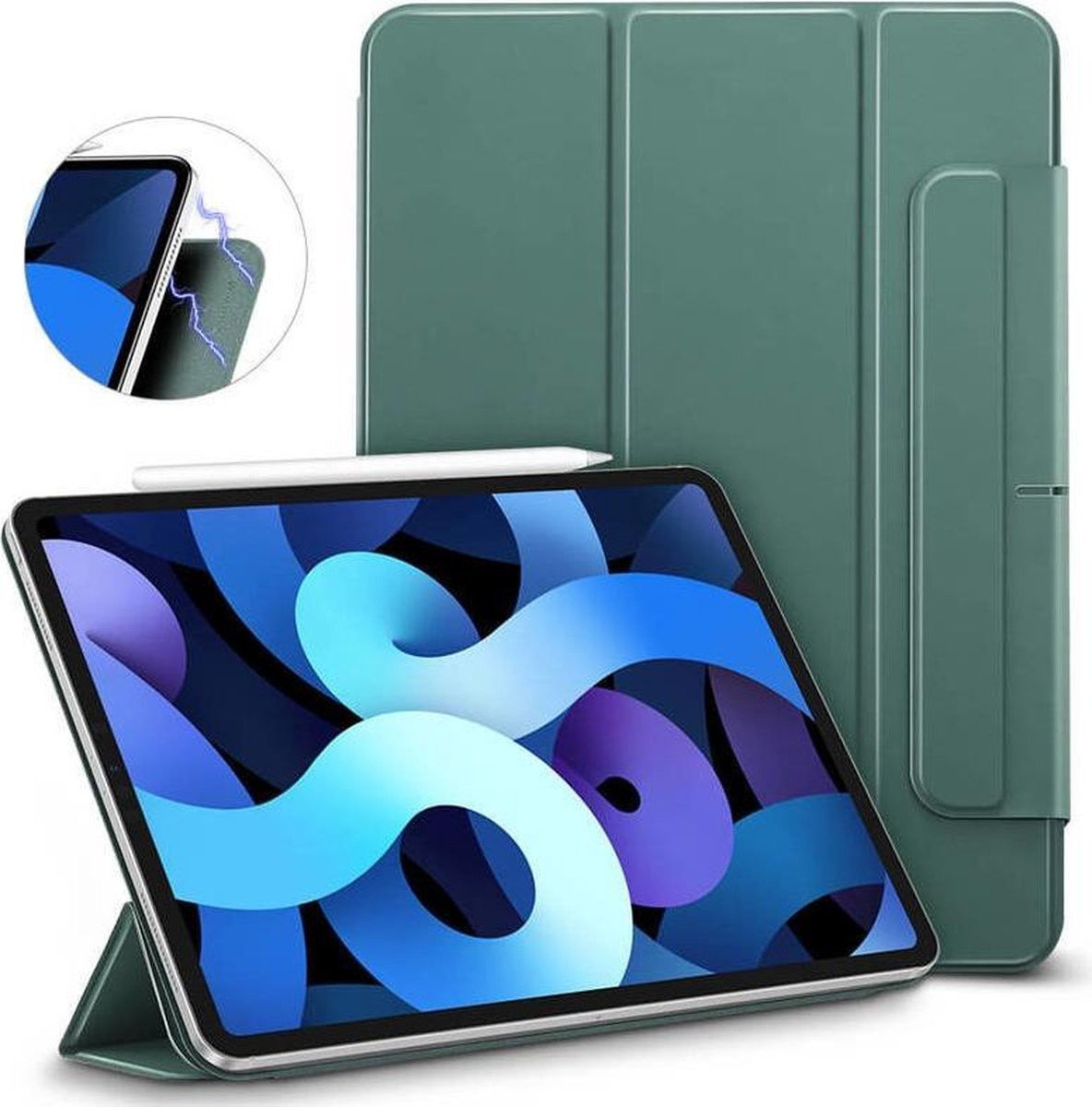 ESR Rebound Magnetic Apple iPad Air 2020 / 2022 Hoes Tri-Fold Groen afbeelding 1