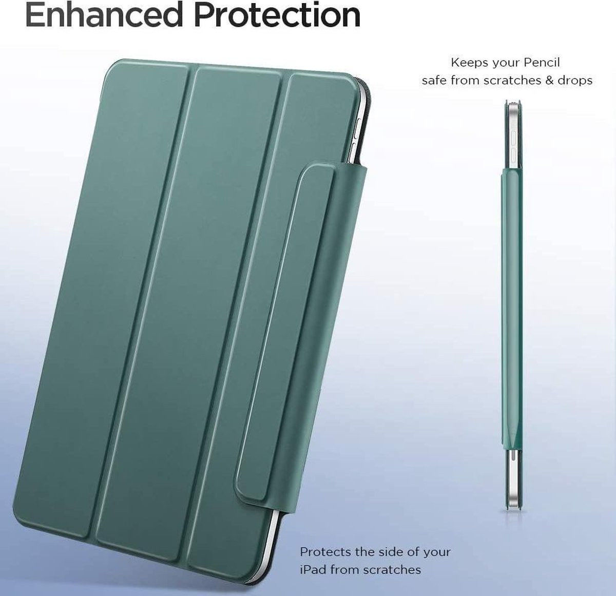 ESR Rebound Magnetic Apple iPad Air 2020 / 2022 Hoes Tri-Fold Groen afbeelding 2