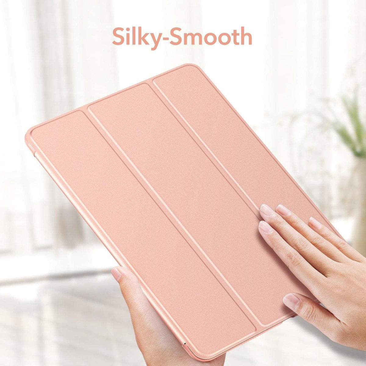 ESR Rebound iPad Air 2020 / 2022 Hoes Tri-Fold Book Case Rose Gold afbeelding 7