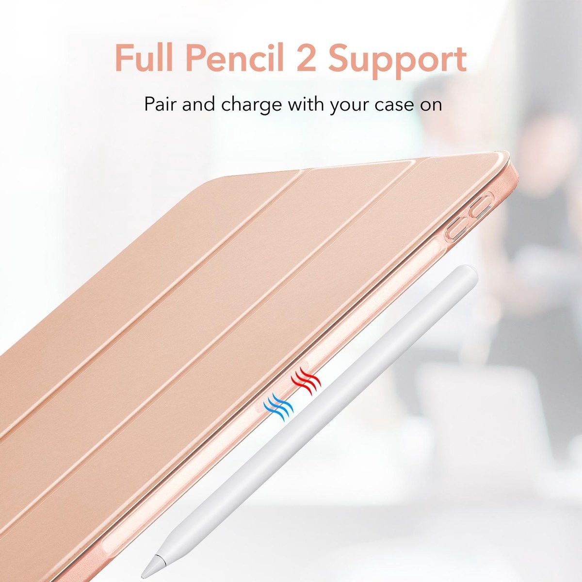 ESR Rebound iPad Air 2020 / 2022 Hoes Tri-Fold Book Case Rose Gold afbeelding 8