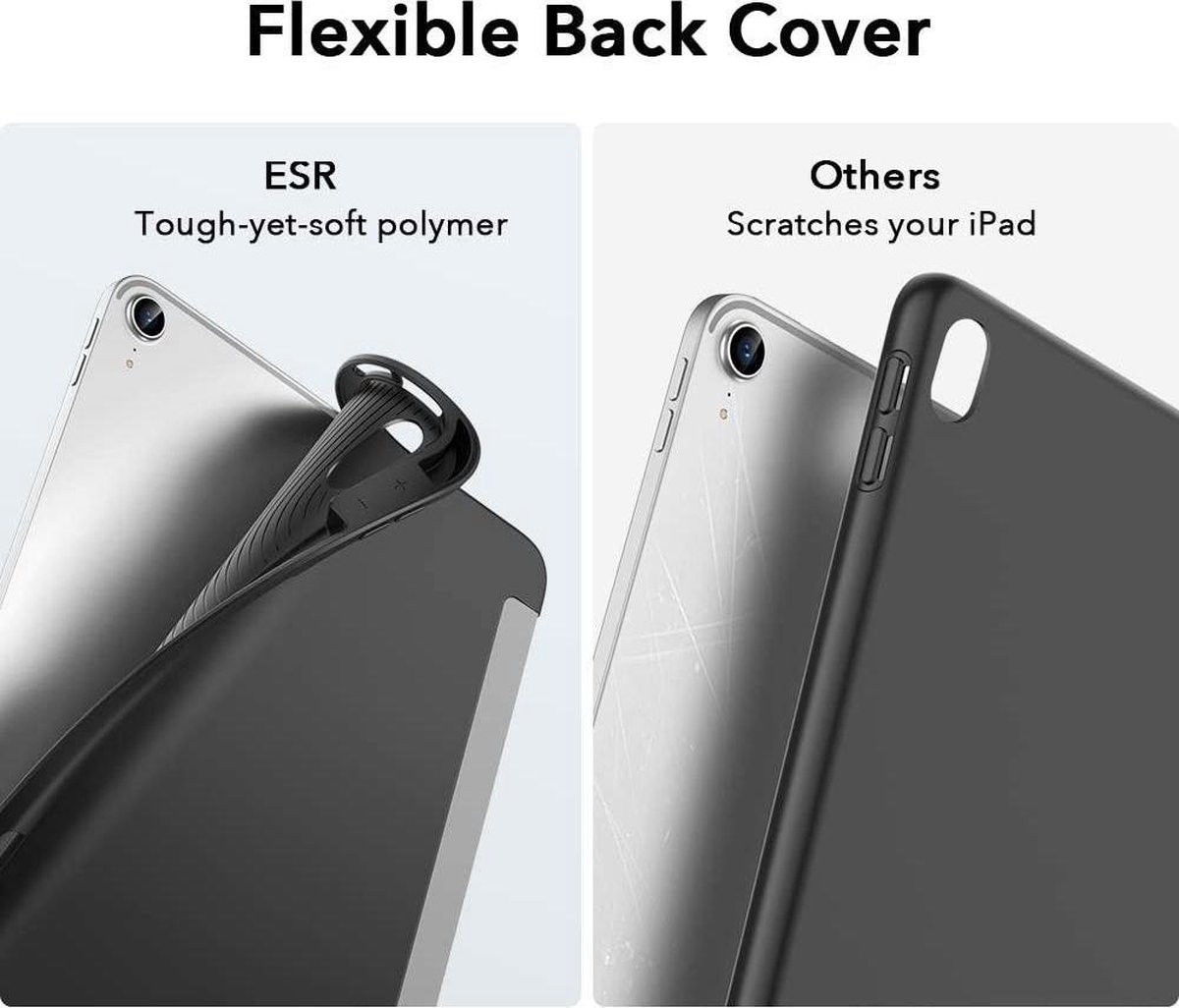 ESR Rebound iPad Air 2020 / 2022 Hoes Tri-Fold Book Case Zwart afbeelding 3