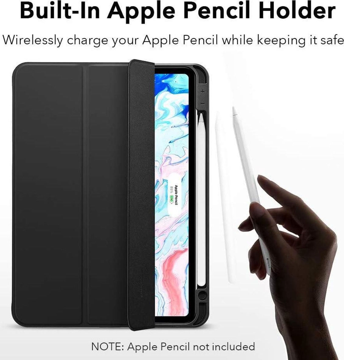 ESR Rebound iPad Air 2020 / 2022 Hoes Tri-Fold Book Case Zwart afbeelding 7