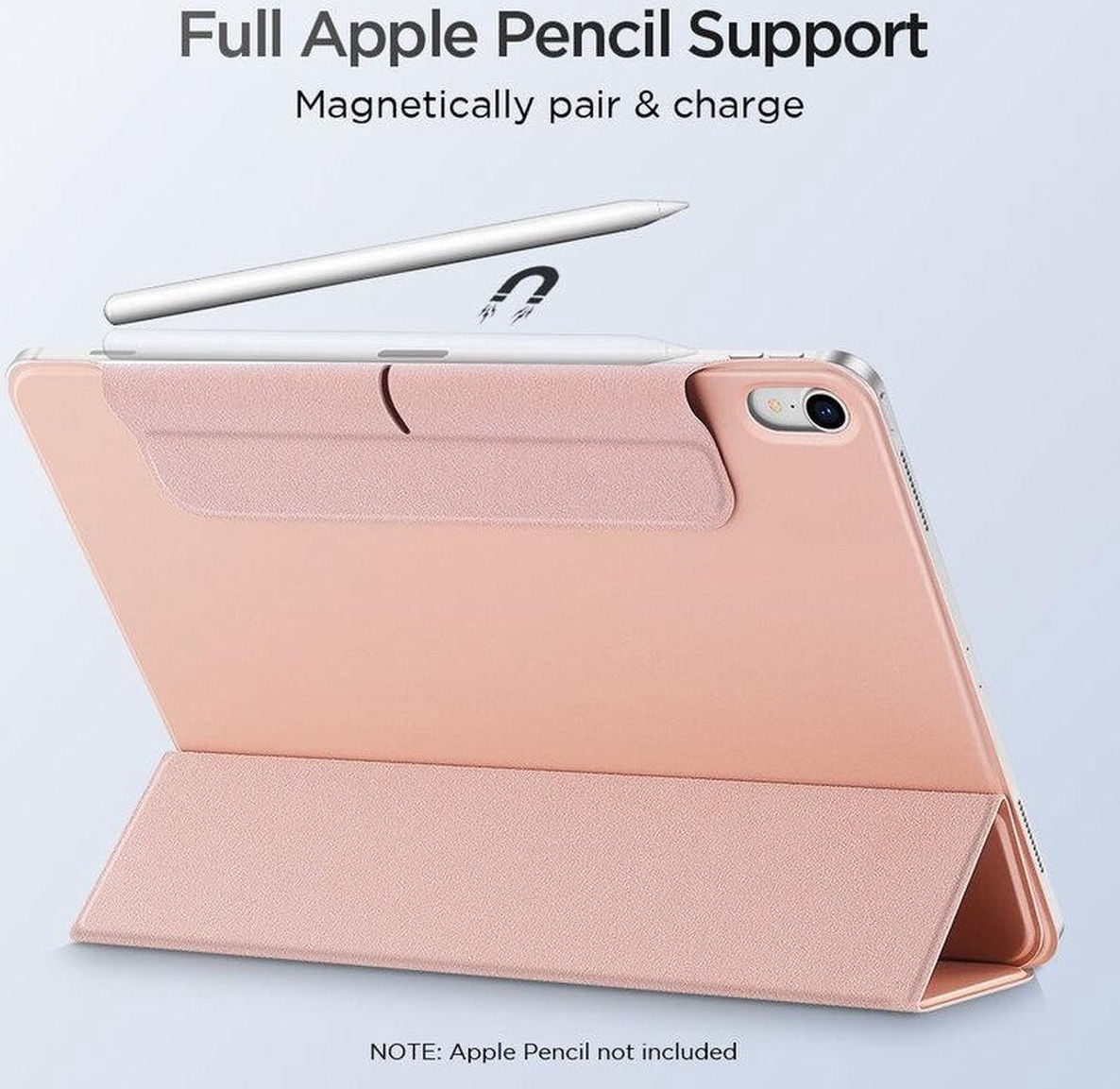 ESR Rebound Magnetic Apple iPad Air 2020 / 2022 Hoes Tri-Fold Roze afbeelding 8