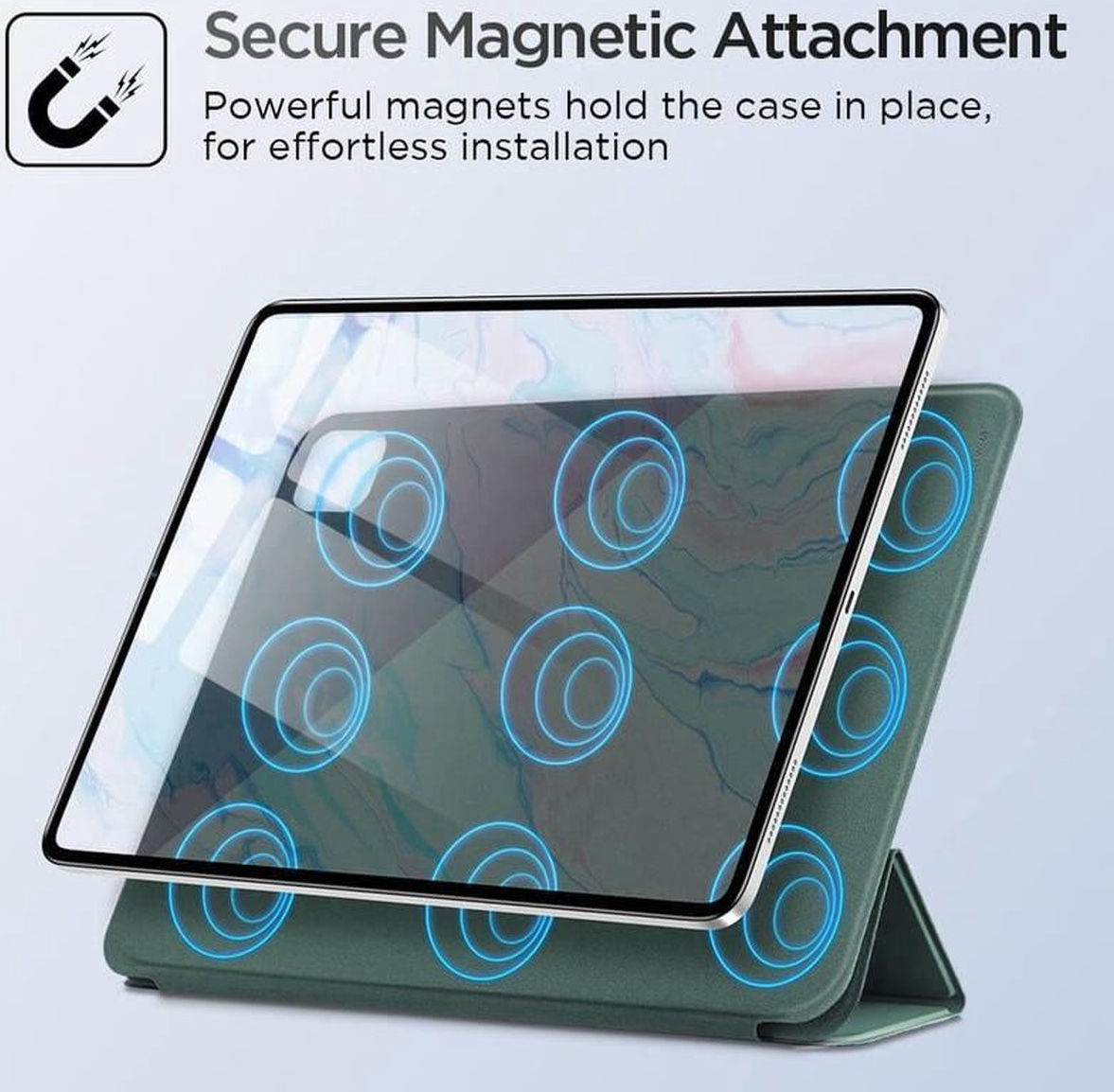 ESR Rebound Magnetic Apple iPad Air 2020 / 2022 Hoes Tri-Fold Zwart afbeelding 7