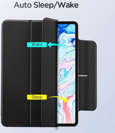 ESR Rebound Magnetic Apple iPad Air 2020 / 2022 Hoes Tri-Fold Zwart afbeelding 6
