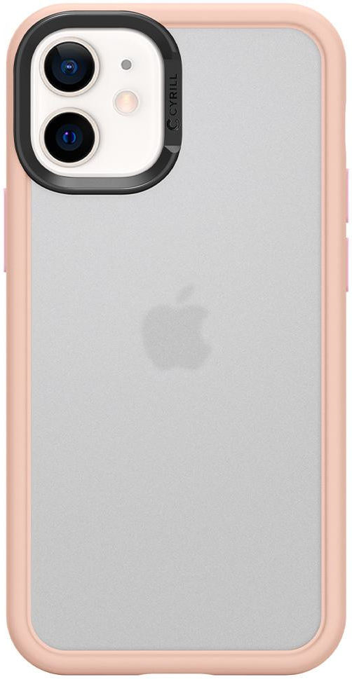 Spigen Cyrill Color Brick Apple iPhone 12 Mini Hoesje Roze afbeelding 2