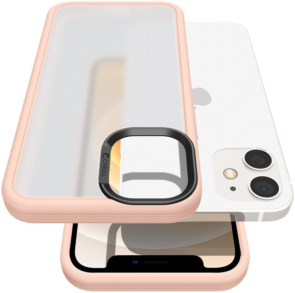 Spigen Cyrill Color Brick Apple iPhone 12 Mini Hoesje Roze afbeelding 4
