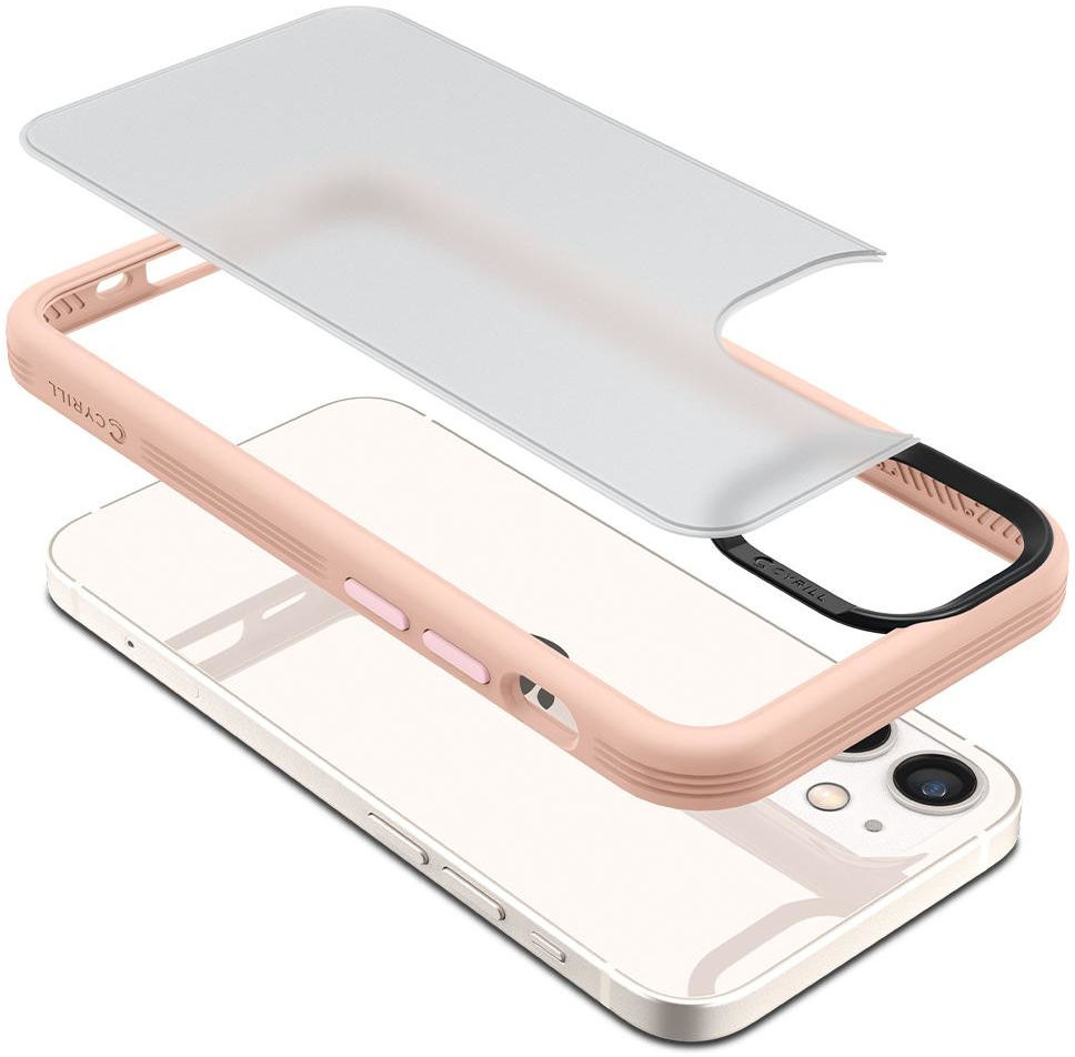 Spigen Cyrill Color Brick Apple iPhone 12 Mini Hoesje Roze afbeelding 5