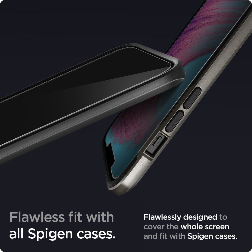 Spigen EZ Fit iPhone 12 Pro Max Privacy Glass Screenprotector (2-Pack) afbeelding 7