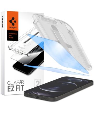Spigen EZ Fit iPhone 12 Pro Max Screen Protector Anti-Blue Light (2P) Screen Protectors