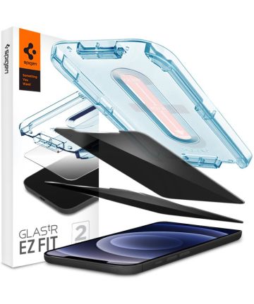Spigen EZ Fit iPhone 12/12 Pro Privacy Glass Screenprotector (2-Pack) Screen Protectors