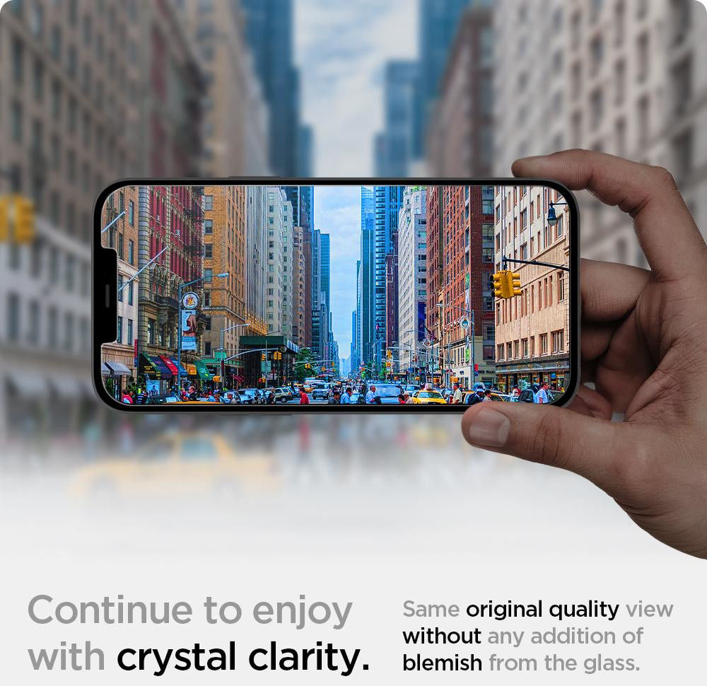 Spigen EZ Fit iPhone 12 Mini Privacy Glass Screenprotector (2-Pack) afbeelding 6