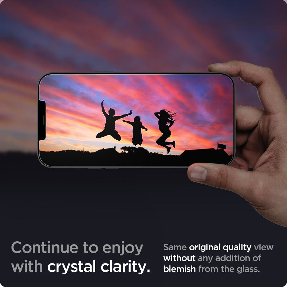 Spigen EZ Fit iPhone 12 Mini Privacy Glass Screenprotector (2-Pack) afbeelding 7