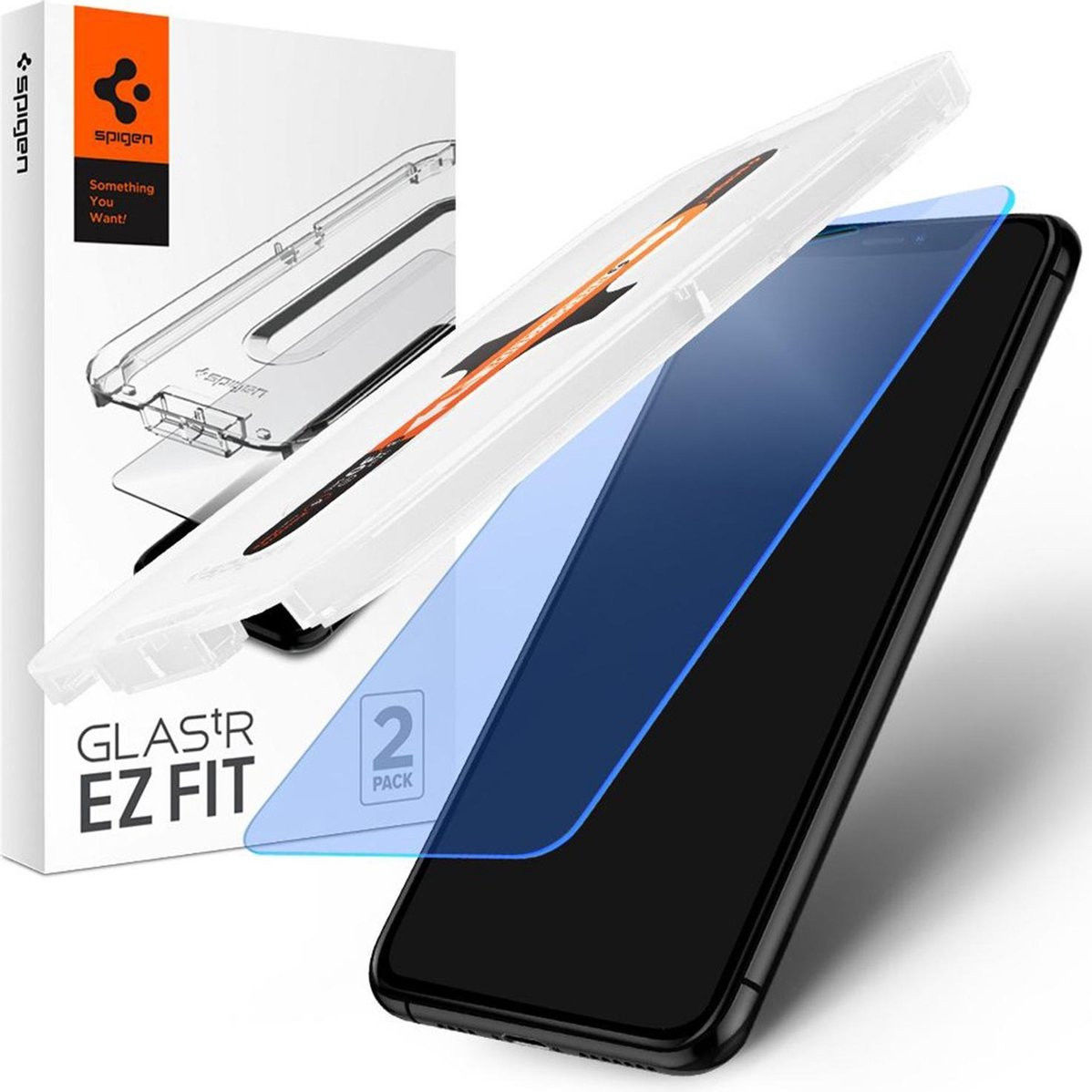 Spigen EZ Fit iPhone 12 Mini Screen Protector Anti-Blue Light (2P) afbeelding 2