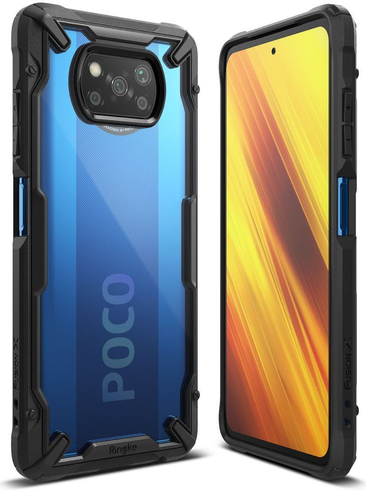 Ringke Fusion X Xiaomi Poco X3 / X3 Pro Hoesje Back Cover Zwart afbeelding 2