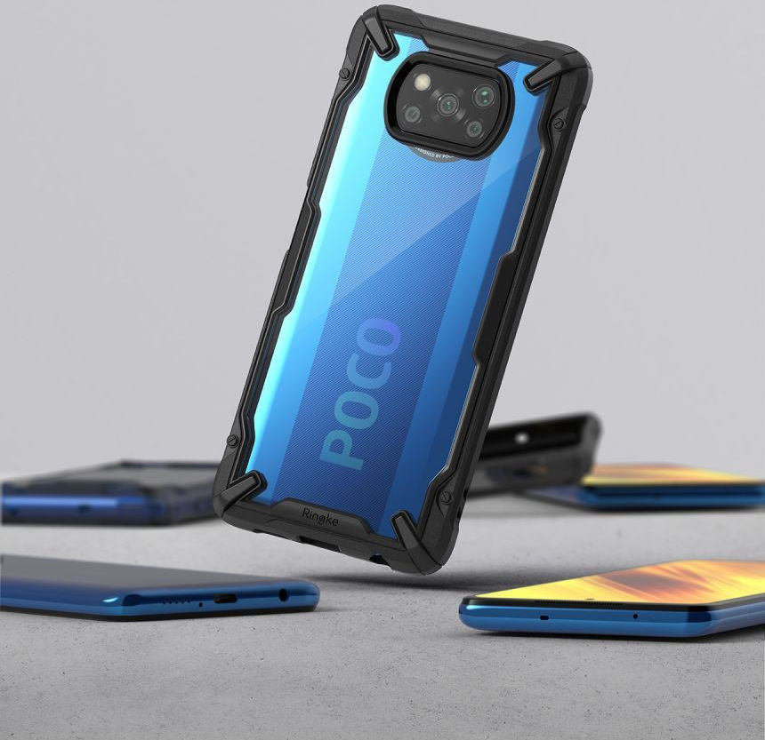 Ringke Fusion X Xiaomi Poco X3 / X3 Pro Hoesje Back Cover Zwart afbeelding 5