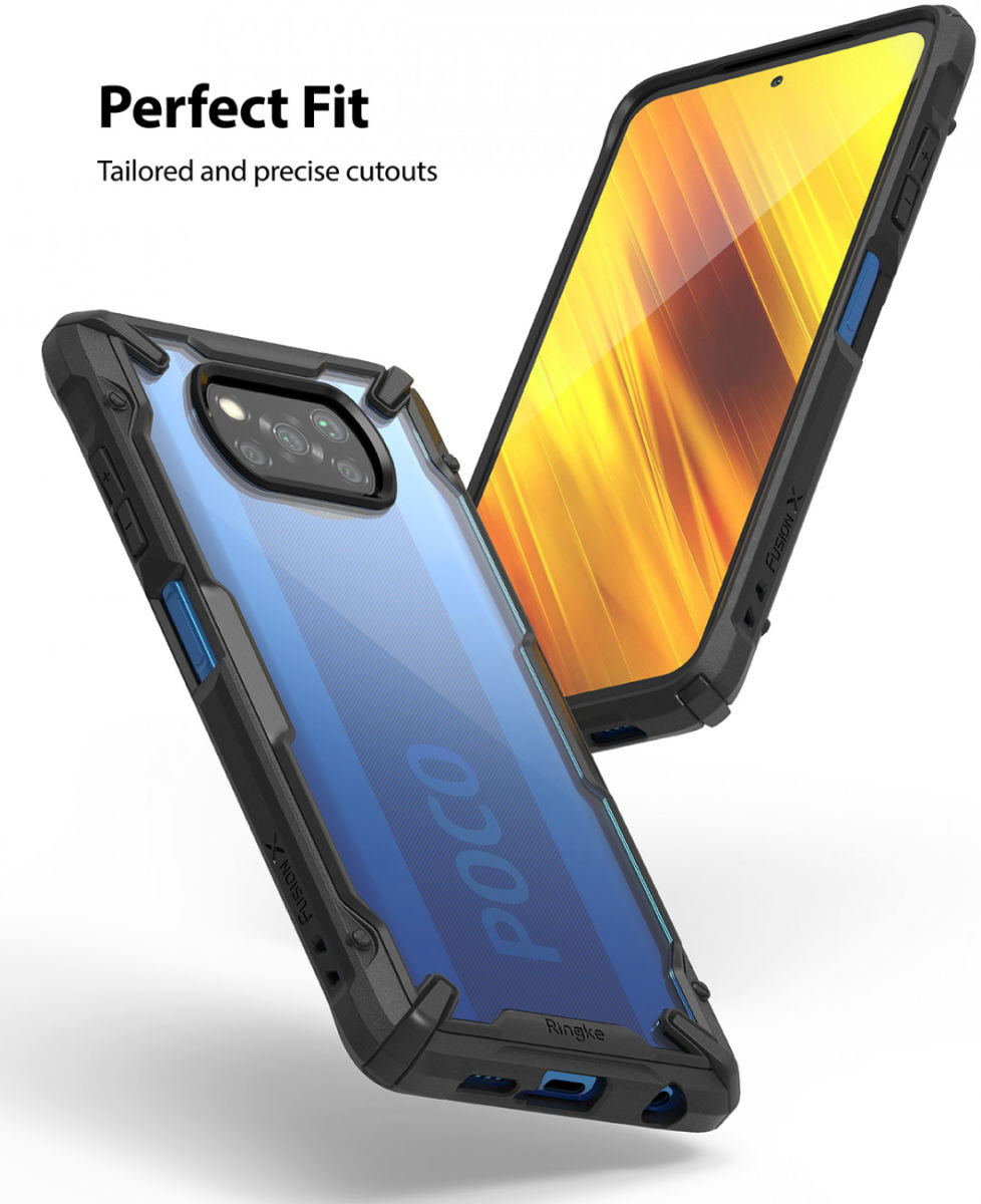 Ringke Fusion X Xiaomi Poco X3 / X3 Pro Hoesje Back Cover Zwart afbeelding 6