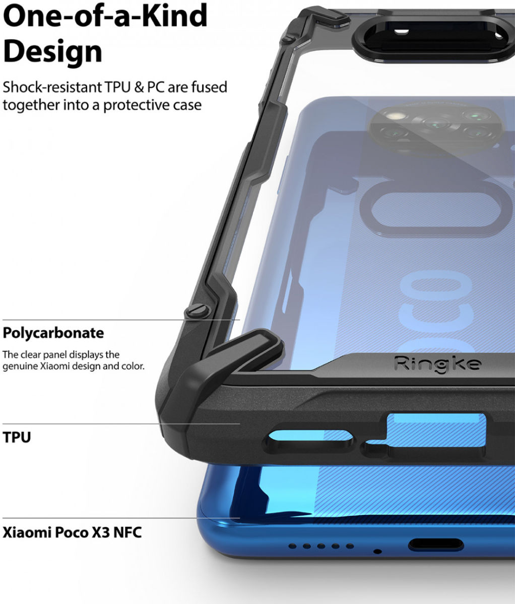 Ringke Fusion X Xiaomi Poco X3 X3 Pro Hoesje Back Cover Zwart Gsmpuntnl 2235
