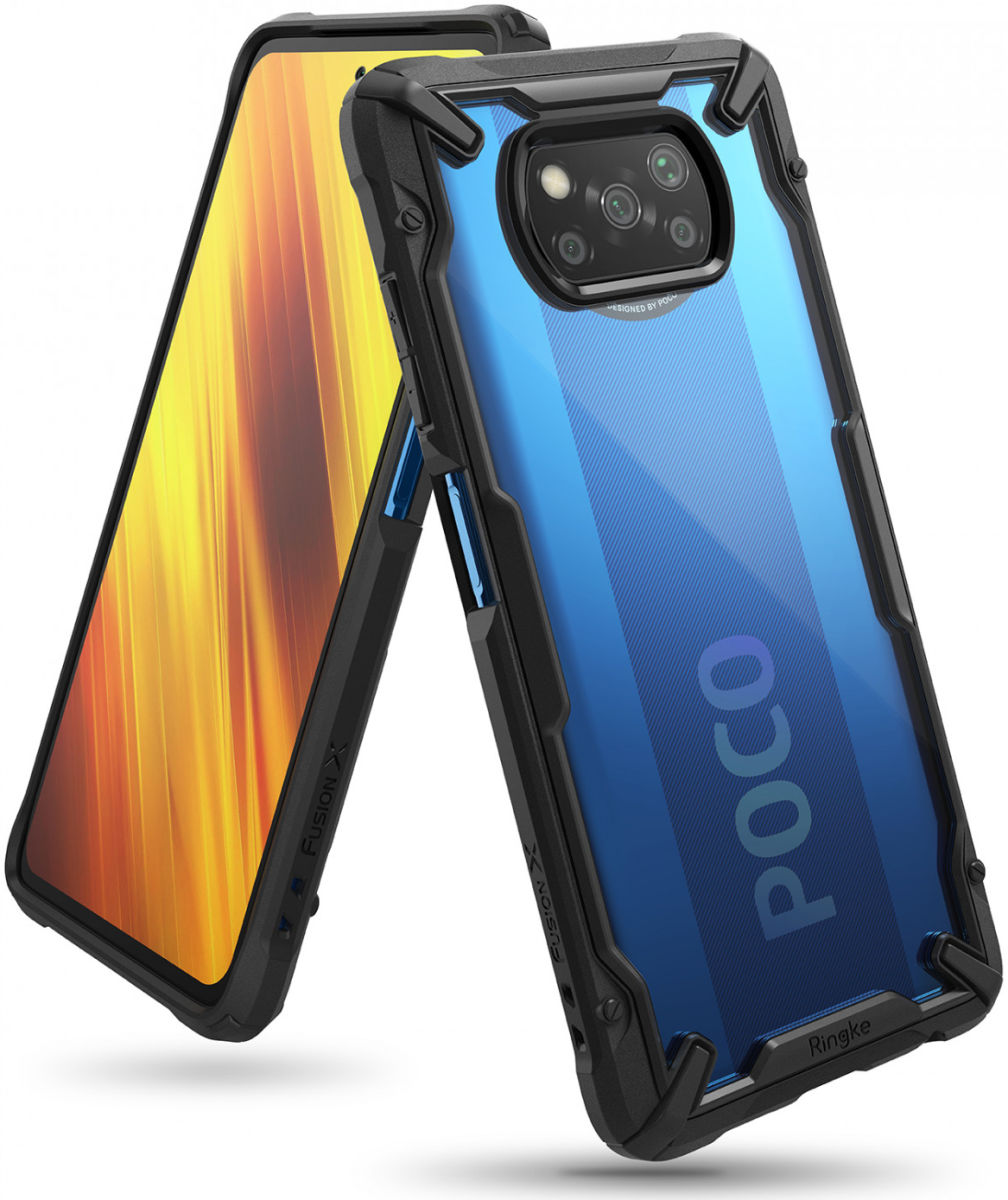Ringke Fusion X Xiaomi Poco X3 / X3 Pro Hoesje Back Cover Zwart afbeelding 1
