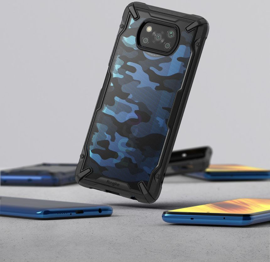 Ringke Fusion X Xiaomi Poco X3 / X3 Pro Hoesje Back Cover Camo Zwart afbeelding 8