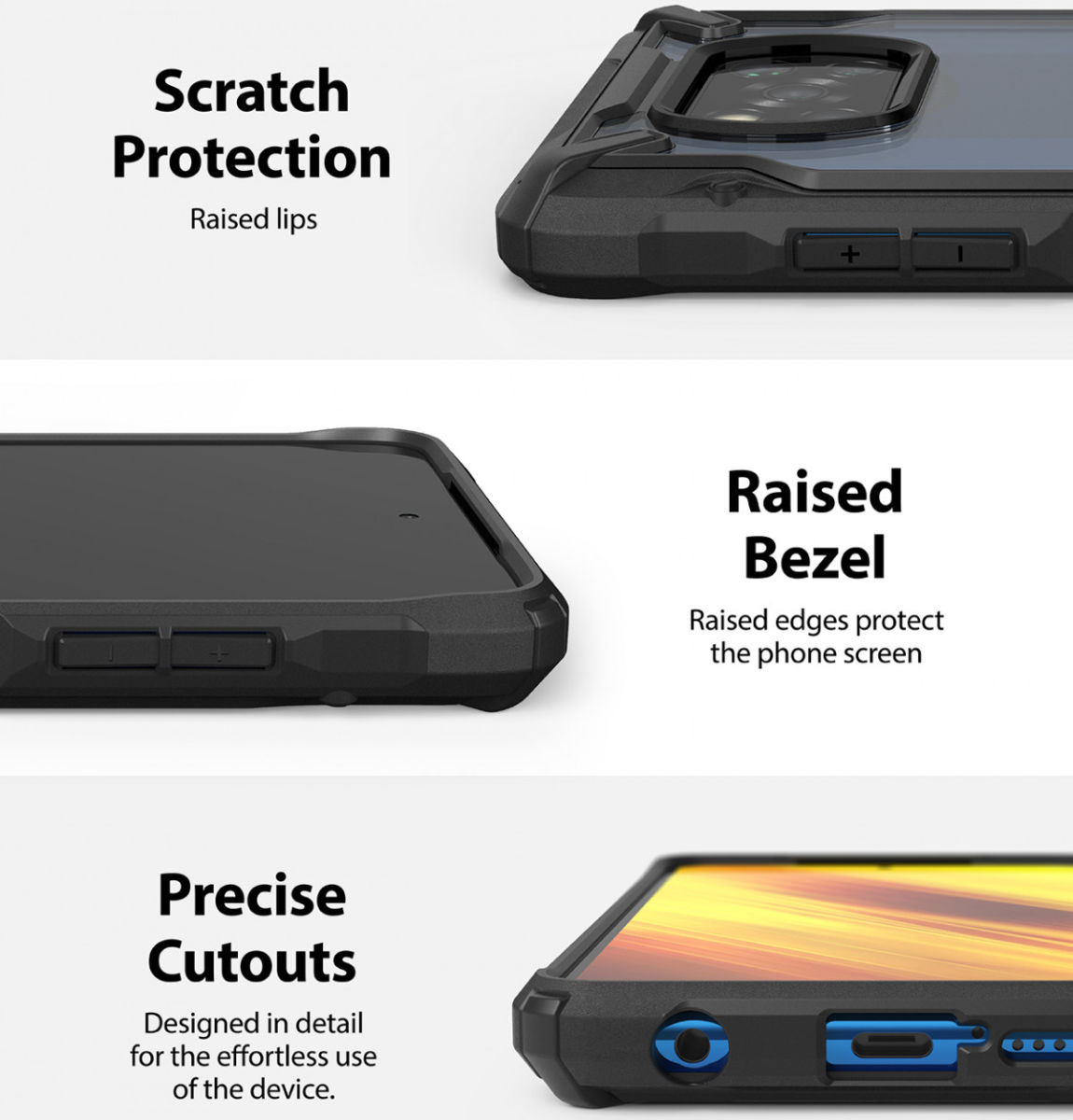 Ringke Fusion X Xiaomi Poco X3 / X3 Pro Hoesje Back Cover Camo Zwart afbeelding 7