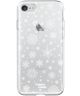 HappyCase Apple iPhone 8 Flexibel TPU Hoesje Sneeuwvlokken Print