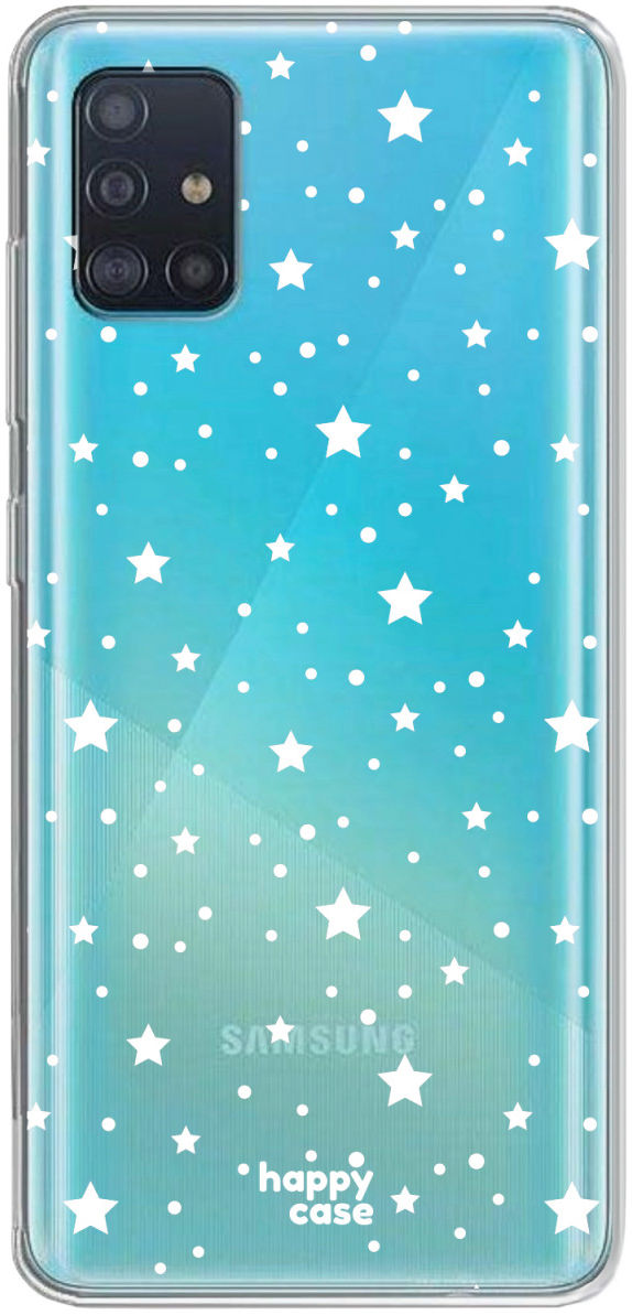 HappyCase Samsung Galaxy A51 Hoesje Flexibel TPU Sterretjes Print afbeelding 1
