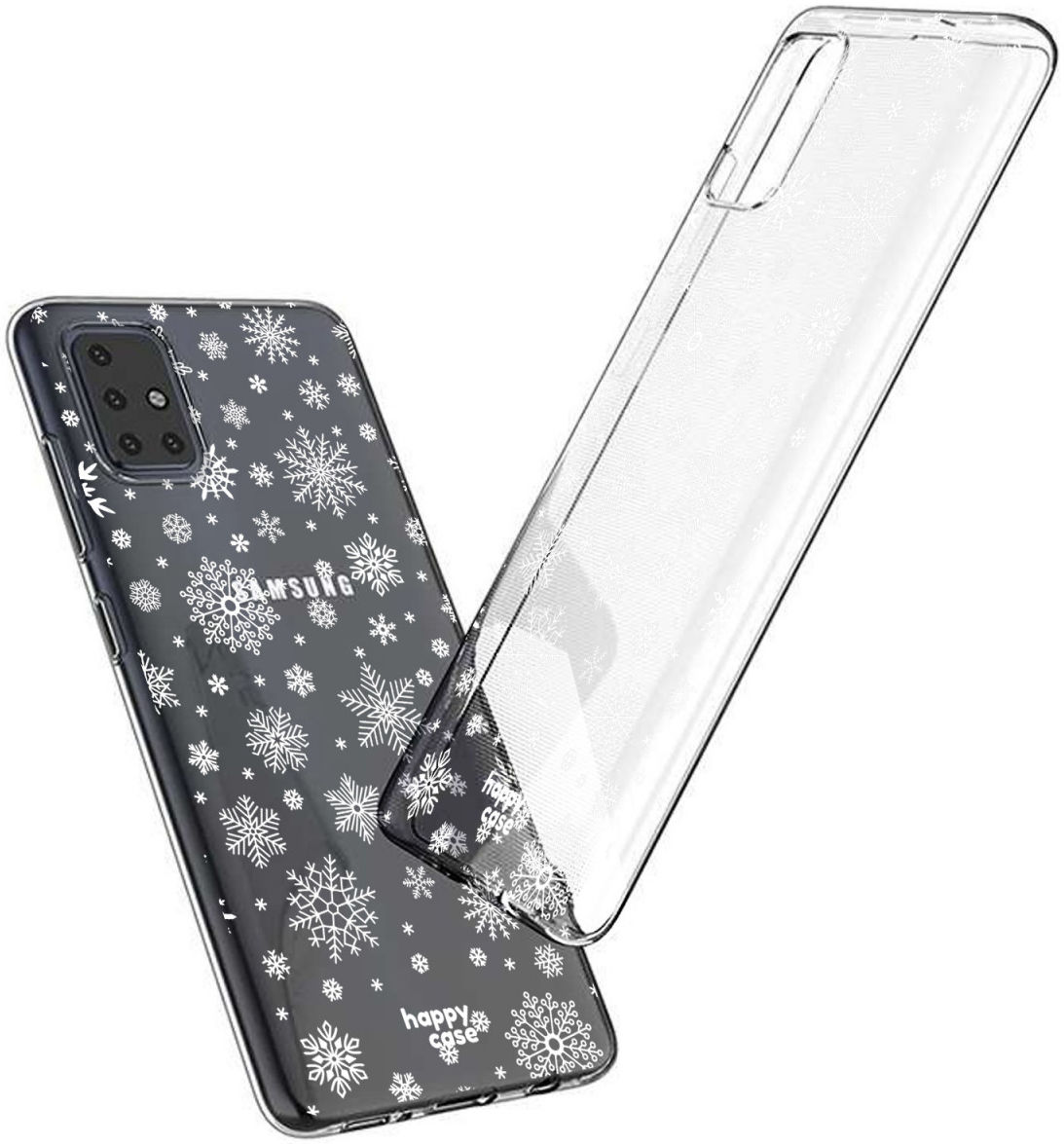 HappyCase Samsung Galaxy A51 Hoesje Flexibel TPU Sneeuwvlokken Print afbeelding 8