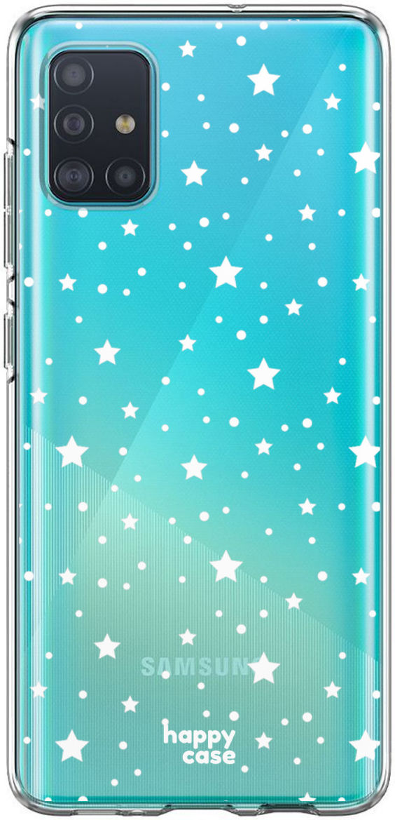 HappyCase Samsung Galaxy A71 Hoesje Flexibel TPU Sterretjes Print afbeelding 10