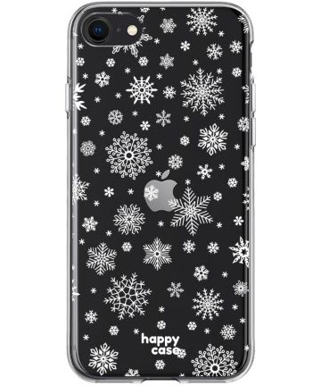HappyCase iPhone SE 2020/2022 Hoesje Flexibel TPU Sneeuwvlokken Print Hoesjes