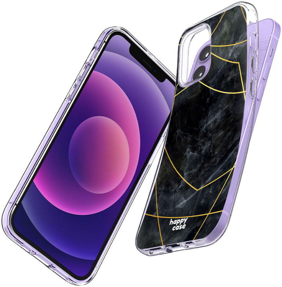 HappyCase Apple iPhone 12 Mini Hoesje Flexibel TPU Zwart Marmer Print afbeelding 6